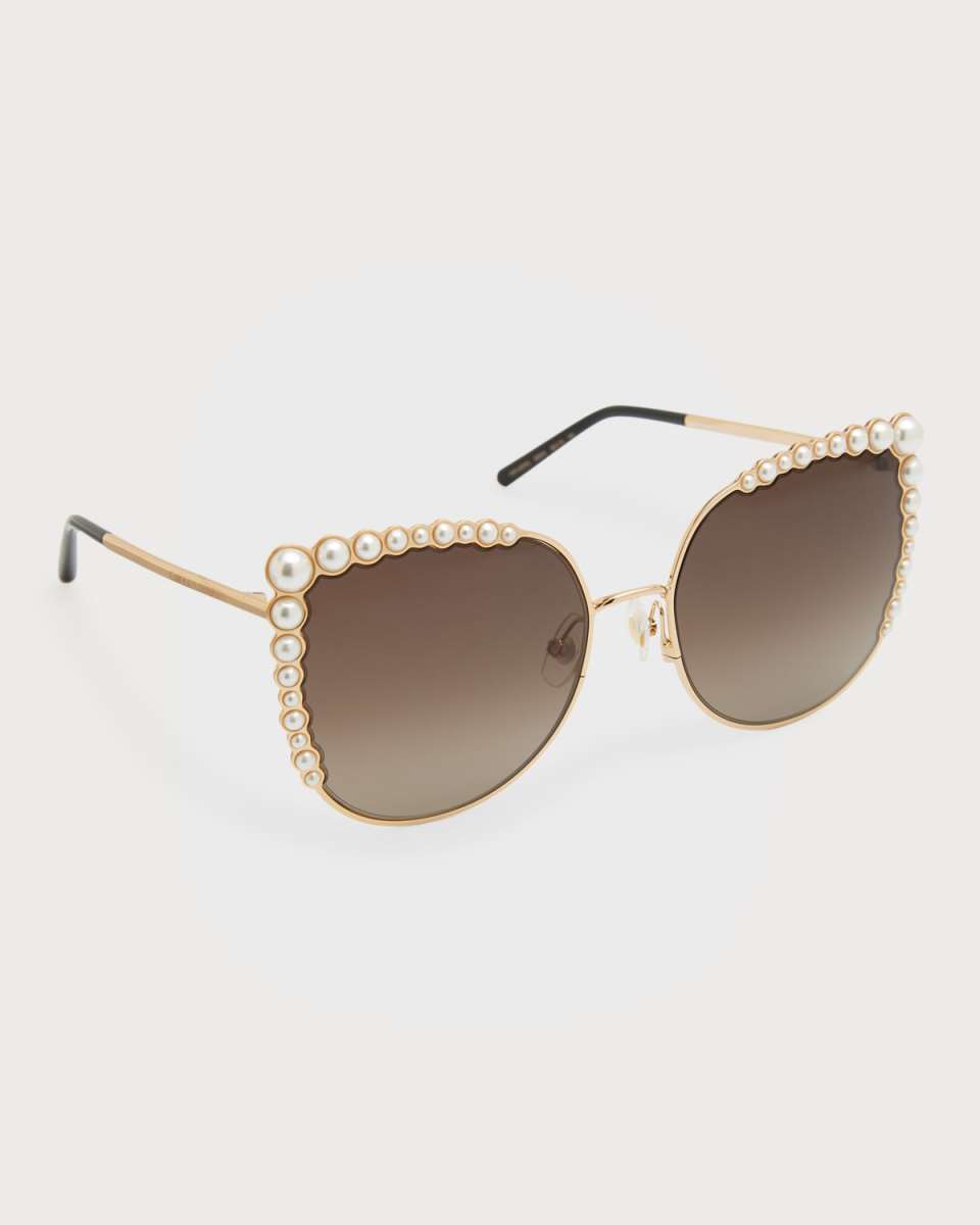Pearly Stainless Steel Butterfly Sunglasses